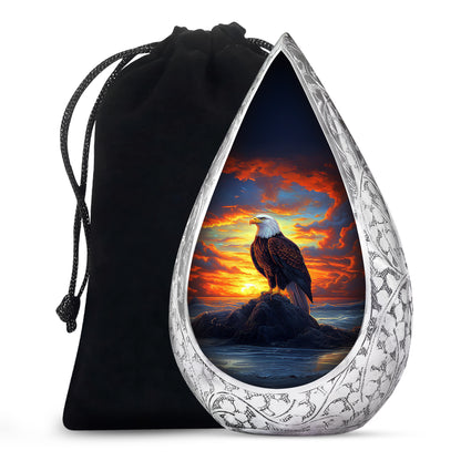 Bald Eagle Cremation Urn For Men - Bird Funeral Urn For Ashes
