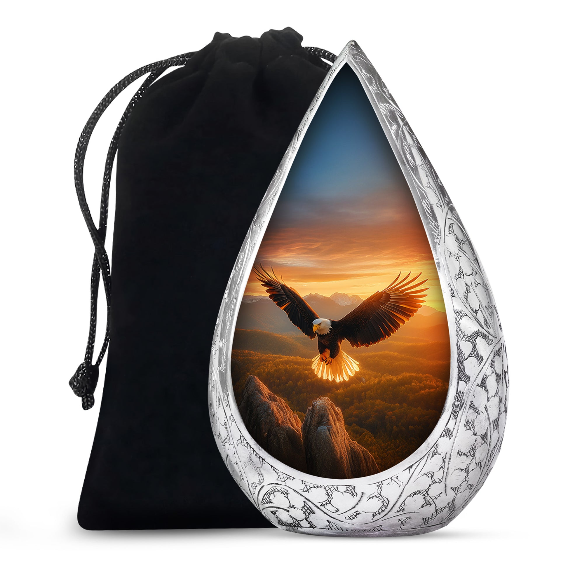 Flying Eagle Memorial Ashes Urn for Cremation - Urn For Ground Burial