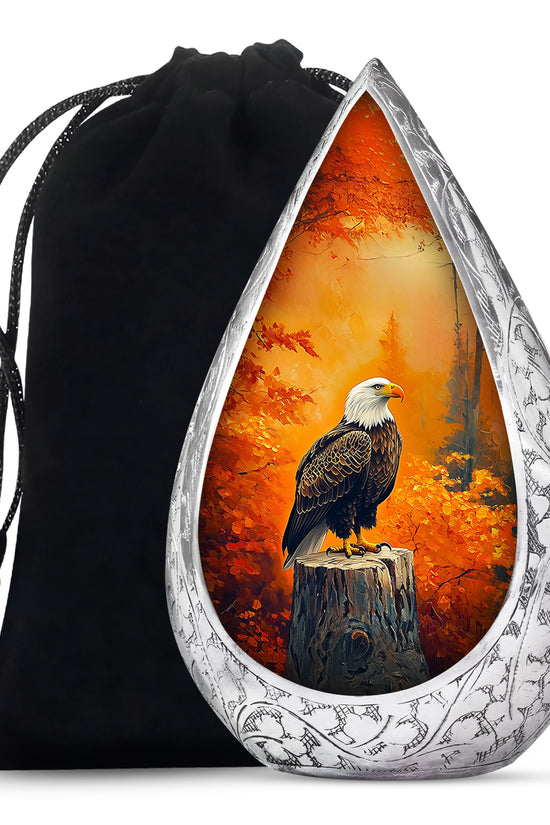 Patriotic Eagle Urn For Men - American Flag Cremation Urn For Sale