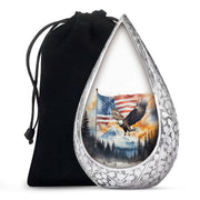 Patriotic Eagle Urn For Men - Military Tribute Cremation Urn For Ashes