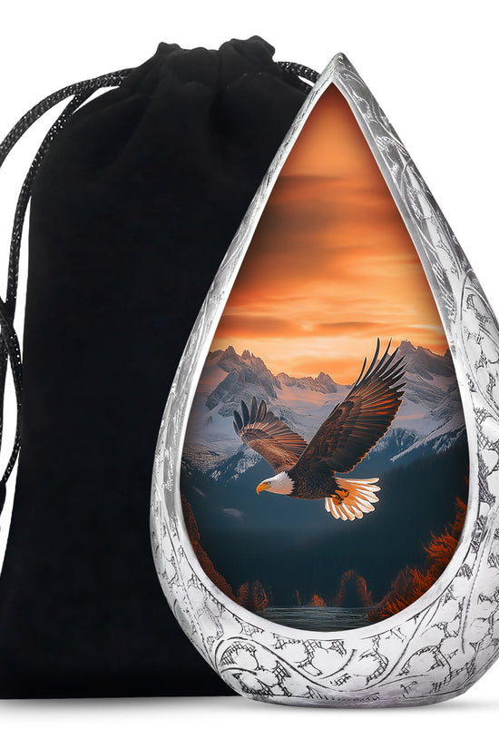 Flying Eagle Cremation Urn - Mountain Memorial Urn For Male & Female