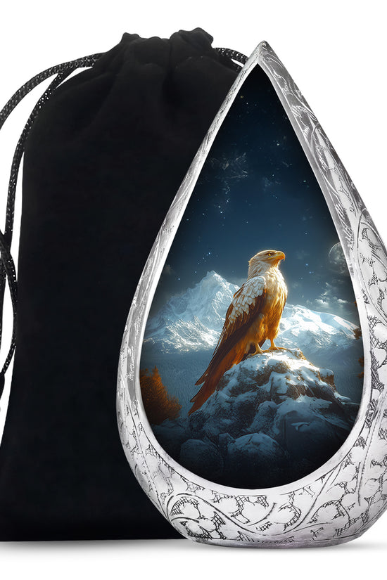 Bald Eagle Memorial Urn for Ashes - Beautiful Mountain Funeral Urn For Adult Ashes