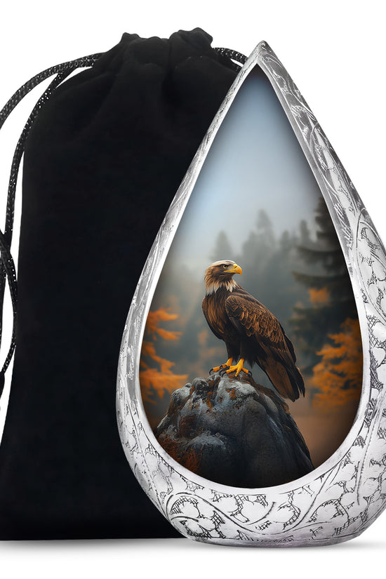 Forest Eagle Memorial Urn - Peaceful Funeral Urn For Adult Ashes
