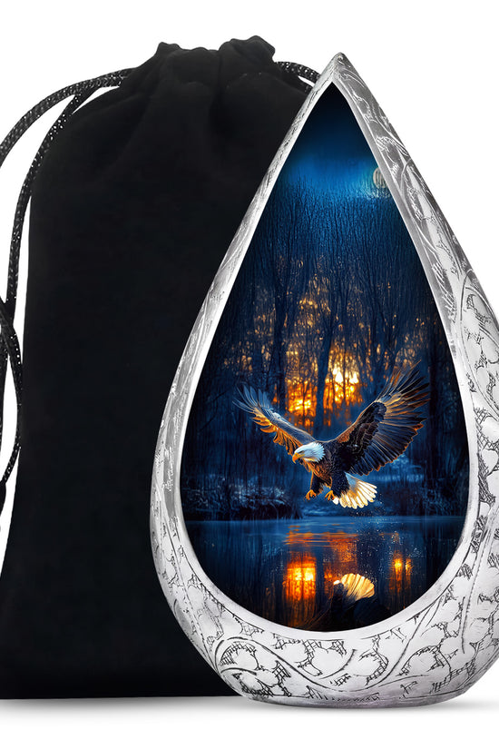 Flying Eagle Funeral Urn - Forest Cremation Urn For Human Ashes