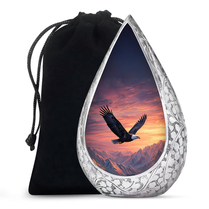 Beautiful Mountain Theme Funeral Urn - Eagle Theme Memorial Urn For Ashes