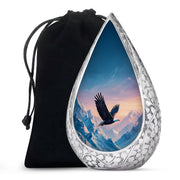 Bald Eagle Memorial Urn - Beautiful Snow Mountain Cremation Urn For Loved Ones