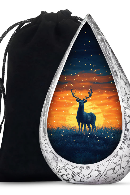 Forest Deer Tribute Urn - Beautiful Cremation Urn For Human Ashes
