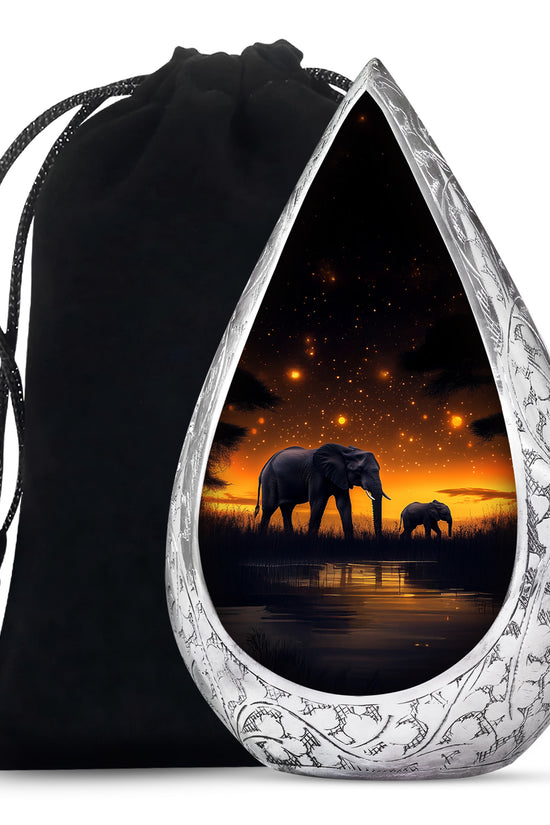 Elephant Family Tribute Urn - Family Bond Cremation Urn For Loved One