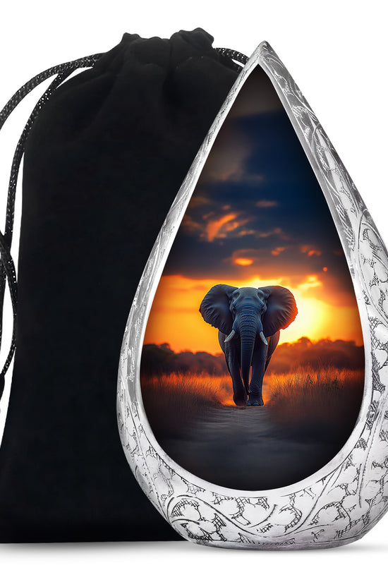 Guardian Elephant Urn - Sunset Tribute Cremation Urn For Male & Female