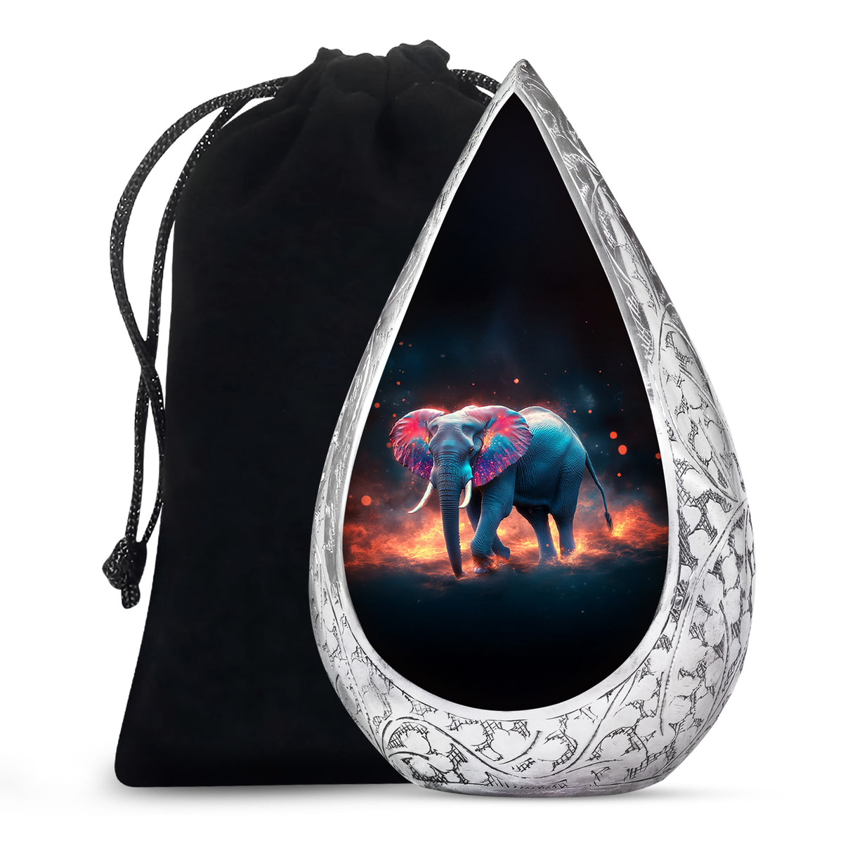 Sunset Elephant Burial Urn For Ashes - Cremation Urn For Men & Women