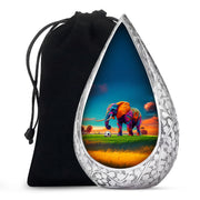 Playful Elephant Artwork Urn - Artistic Elephant Urn For Mom And Dad