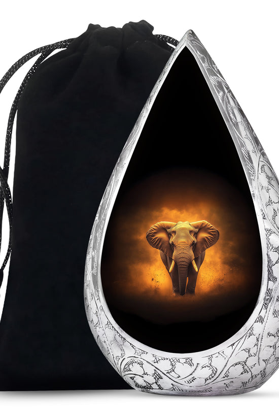 Elephant Tribute Memorial Urn - Stylish Cremation Urn For Human Ashes