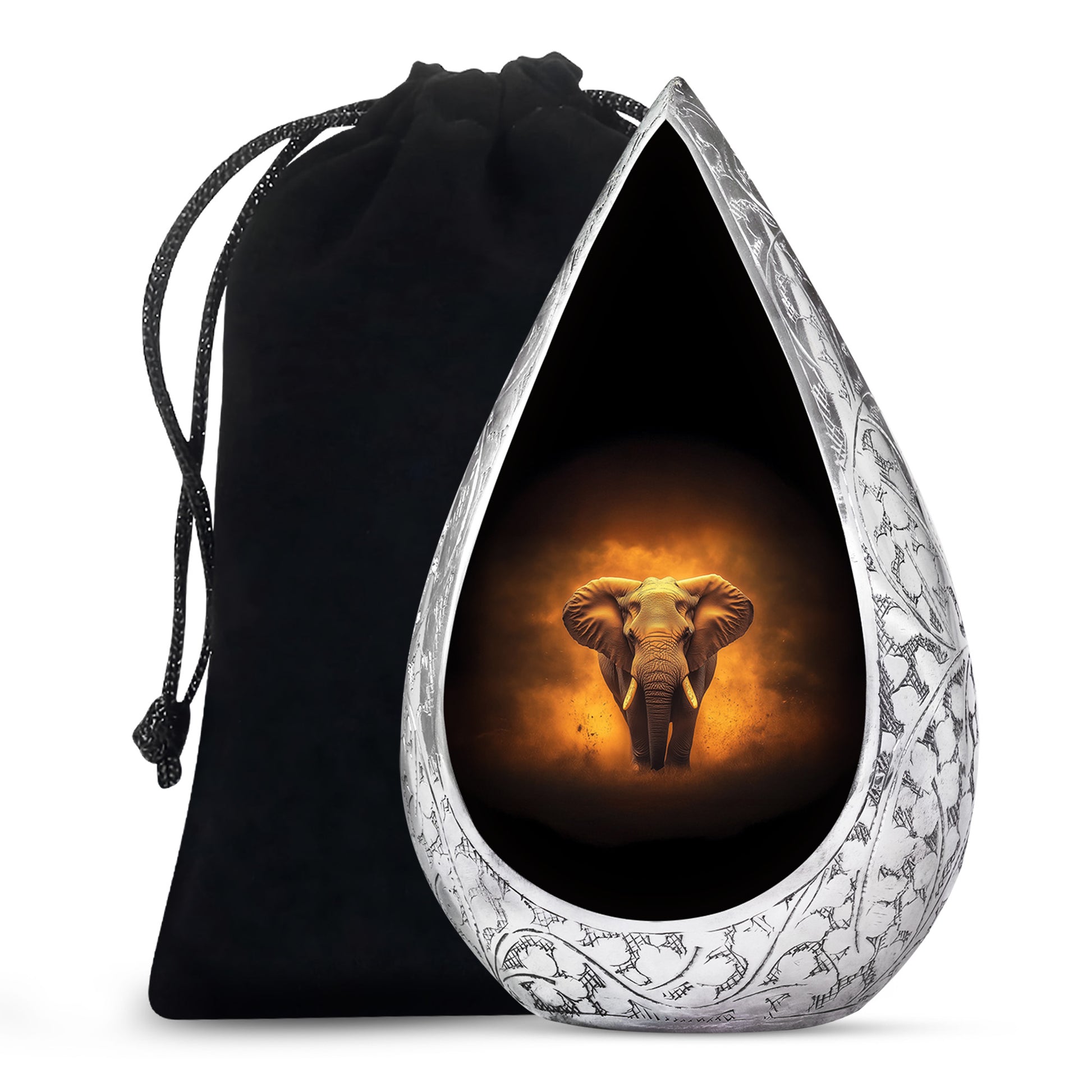 Elephant Tribute Memorial Urn - Stylish Cremation Urn For Human Ashes