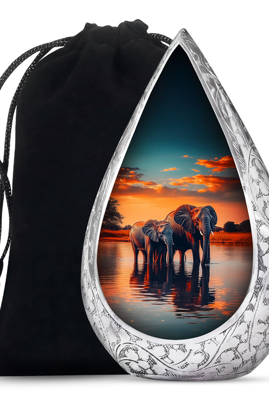 Elephant Mother Bond Memorial Urn - Peaceful Cremation Urn For Mother