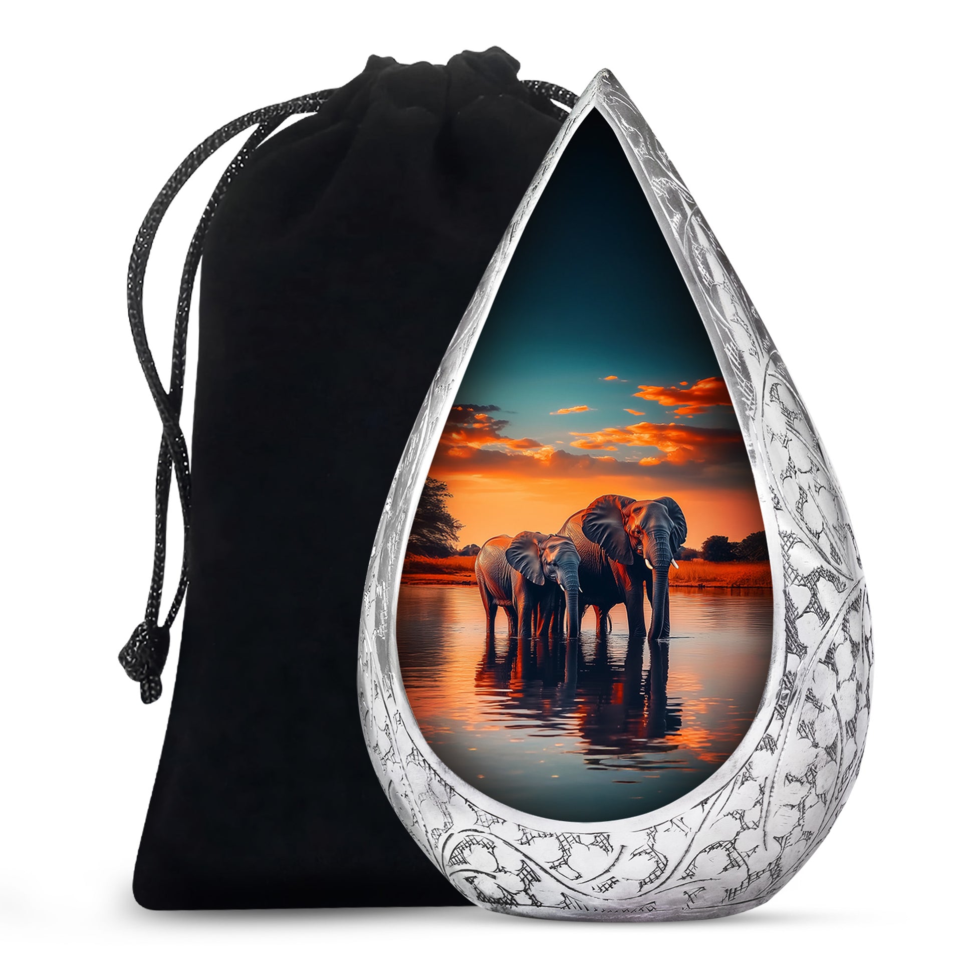Elephant Mother Bond Memorial Urn - Peaceful Cremation Urn For Mother