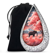 Elephant Cremation Urn - Pink Nature Memorial Urn For Human Ashes