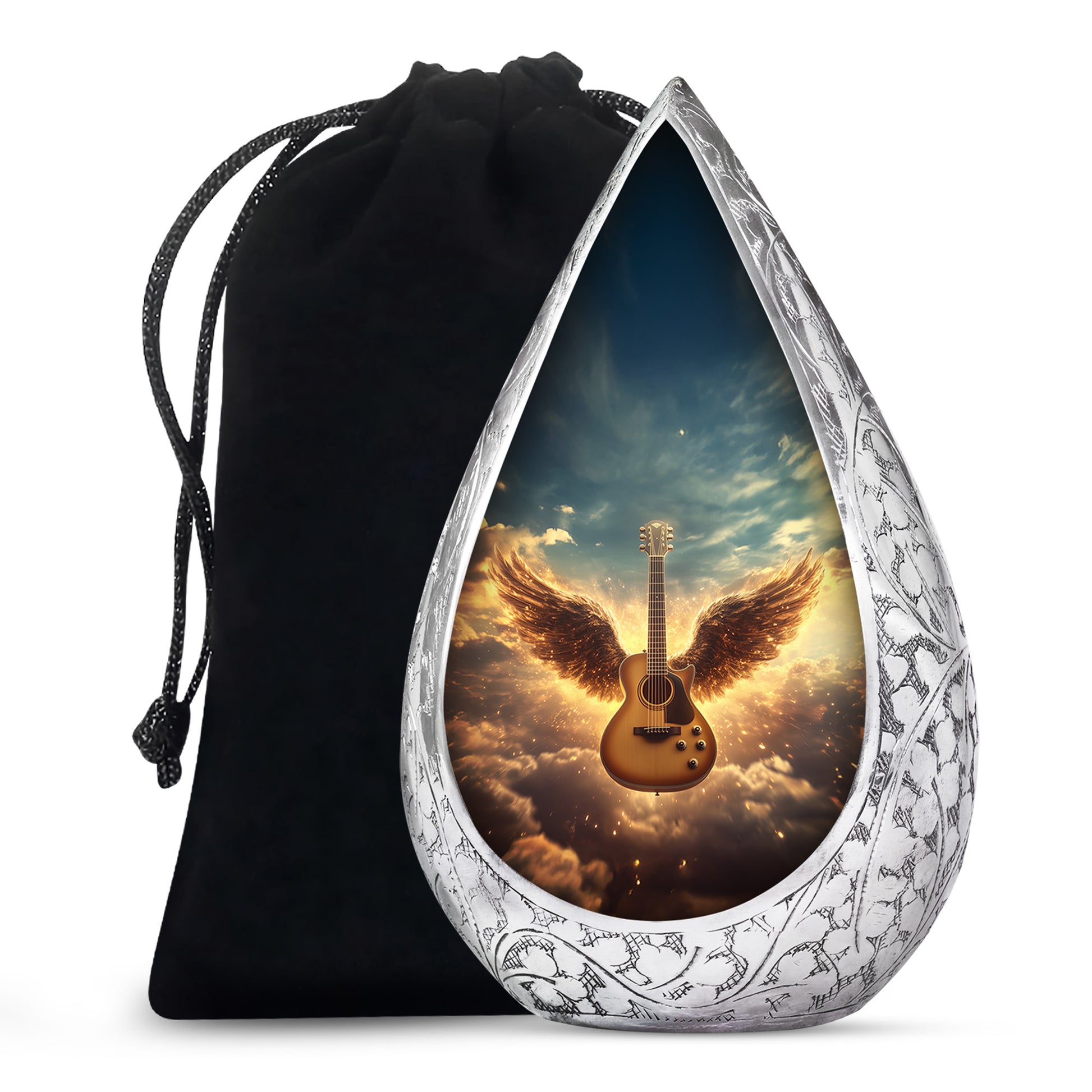 Beautiful Guitar Cremation Urn - A Peaceful Tribute Urn For Music Lovers