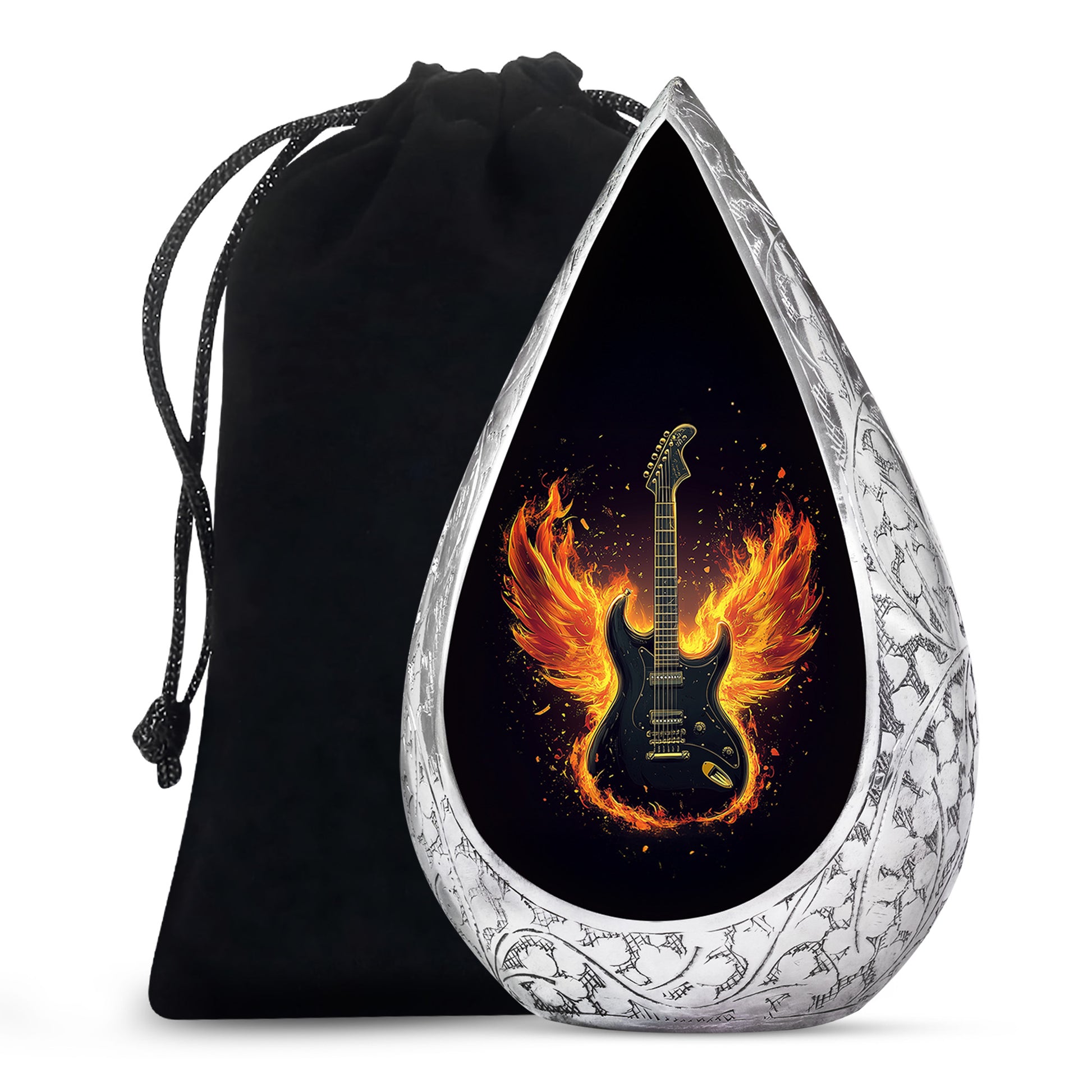 Firewings Guitar Urn - Beautifully Handcrafted Cremation Urn For Ashes