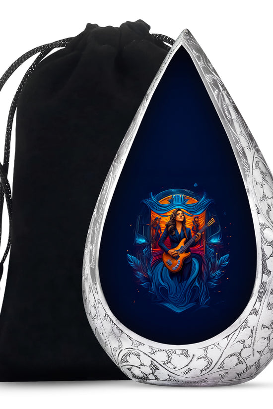 Artistic Guitar Burial Urn - Beautifully Crafted Funeral Urns For Women