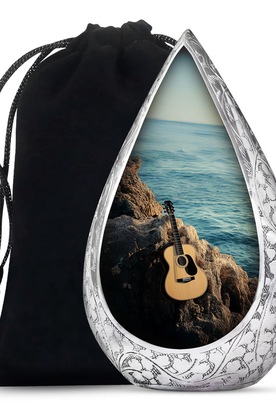 Music Guitar Cremation Urn -Beach Theme Urn For Ashes
