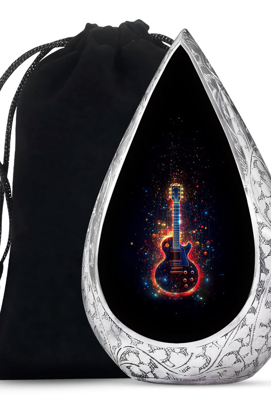 Heavenly Guitar Tribute Urn - Memories Urn For Adults