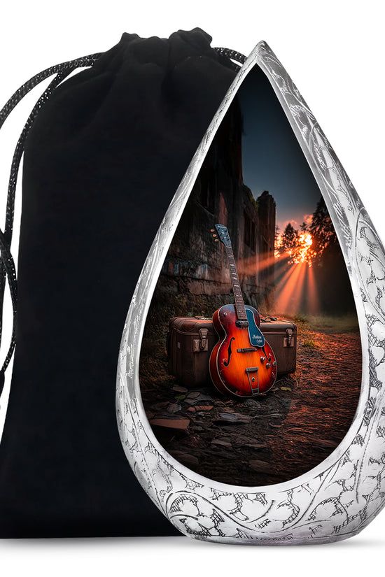 Guitar Memorial Urn - Musical Theme Cremation Urn For Adult Ashes