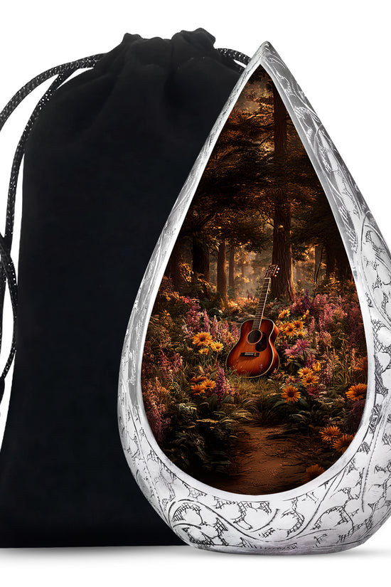 Guitar Theme Funeral Urn - Beautiful Cremation Urn For Loved Ones