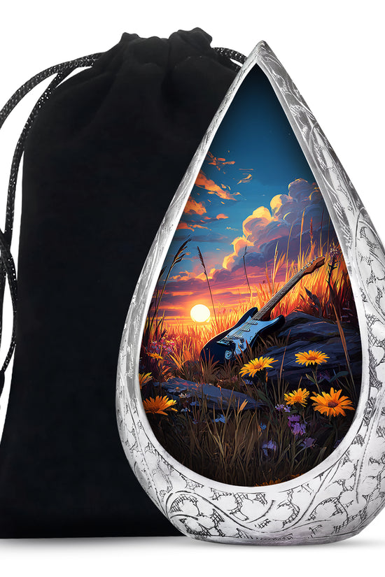 Peaceful Guitar Cremation Urn - Musical Tribute Urn For Loved Ones