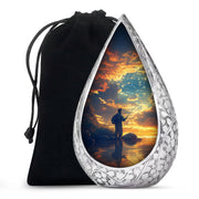 Fisherman Cremation Urn - Beautiful Sunrise Memorial Urns For Human Ashes