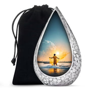 Ocean Fishing Cremation Urn - Sunrise Coastal Memorial Urn For Ashes