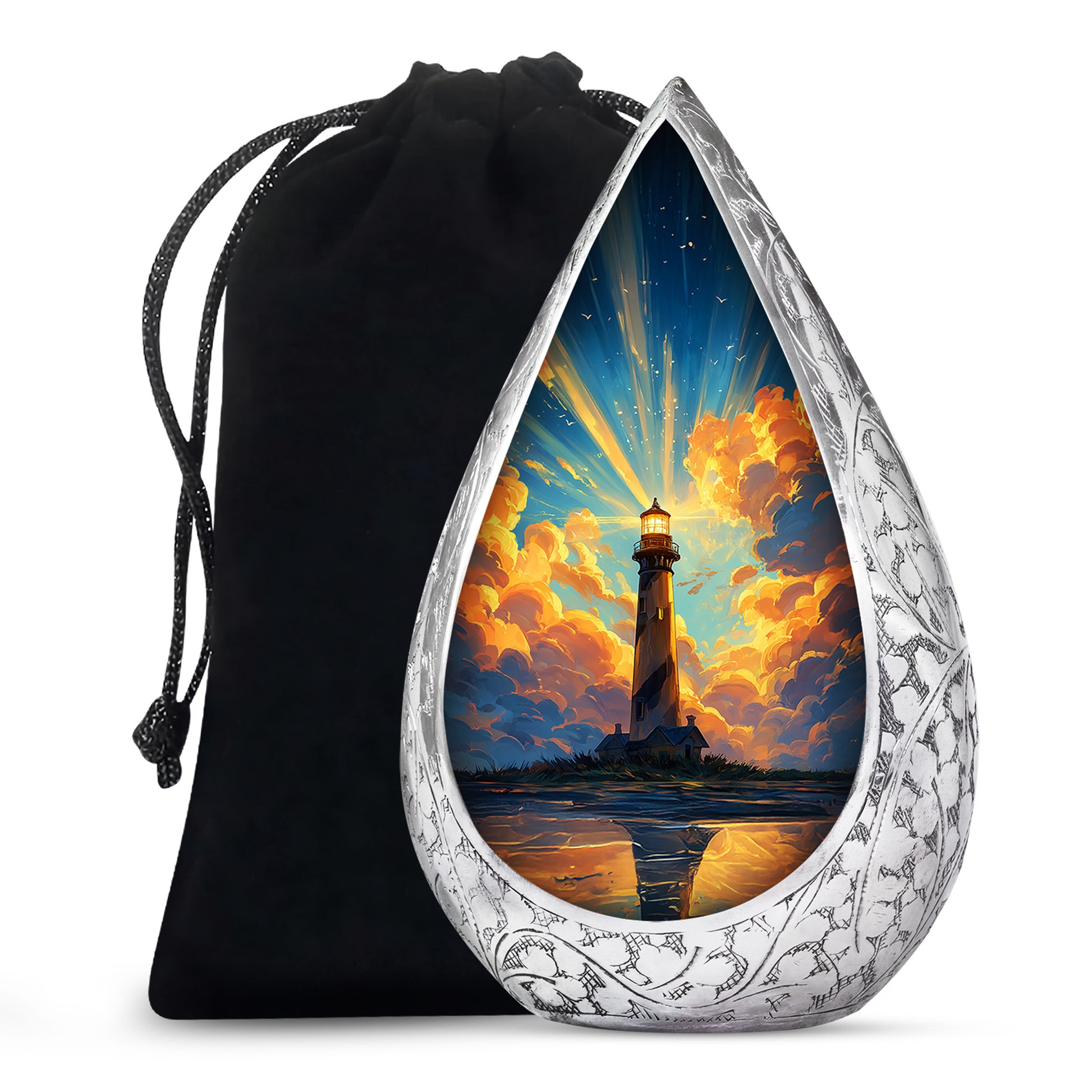 Divine Sky Lighthouse Urn - Premium Cremation Urn For Adult Male & Female