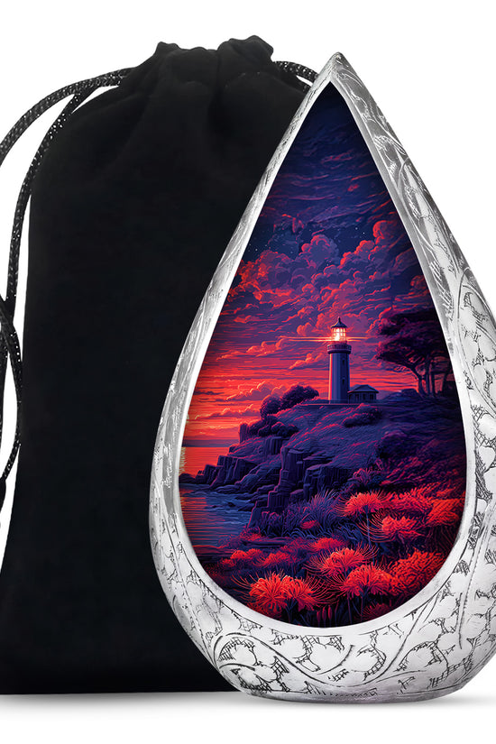 Beautiful Sunset Lighthouse Urn - Decorative Urns For Human Ashes