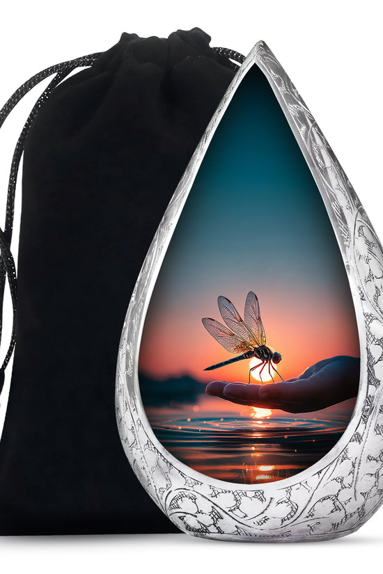 Nature Dragonfly Memorial Urn – Sunset Cremation Urn For Adult Ashes