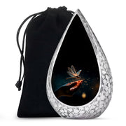 Glowing Dragonfly Cramtion Urn - Black Funeral Urn For Loved Ones