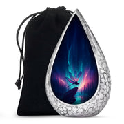 Northern Lights Dragonfly Memorial Urn - Artistic Cremation Urn For Human Ashes