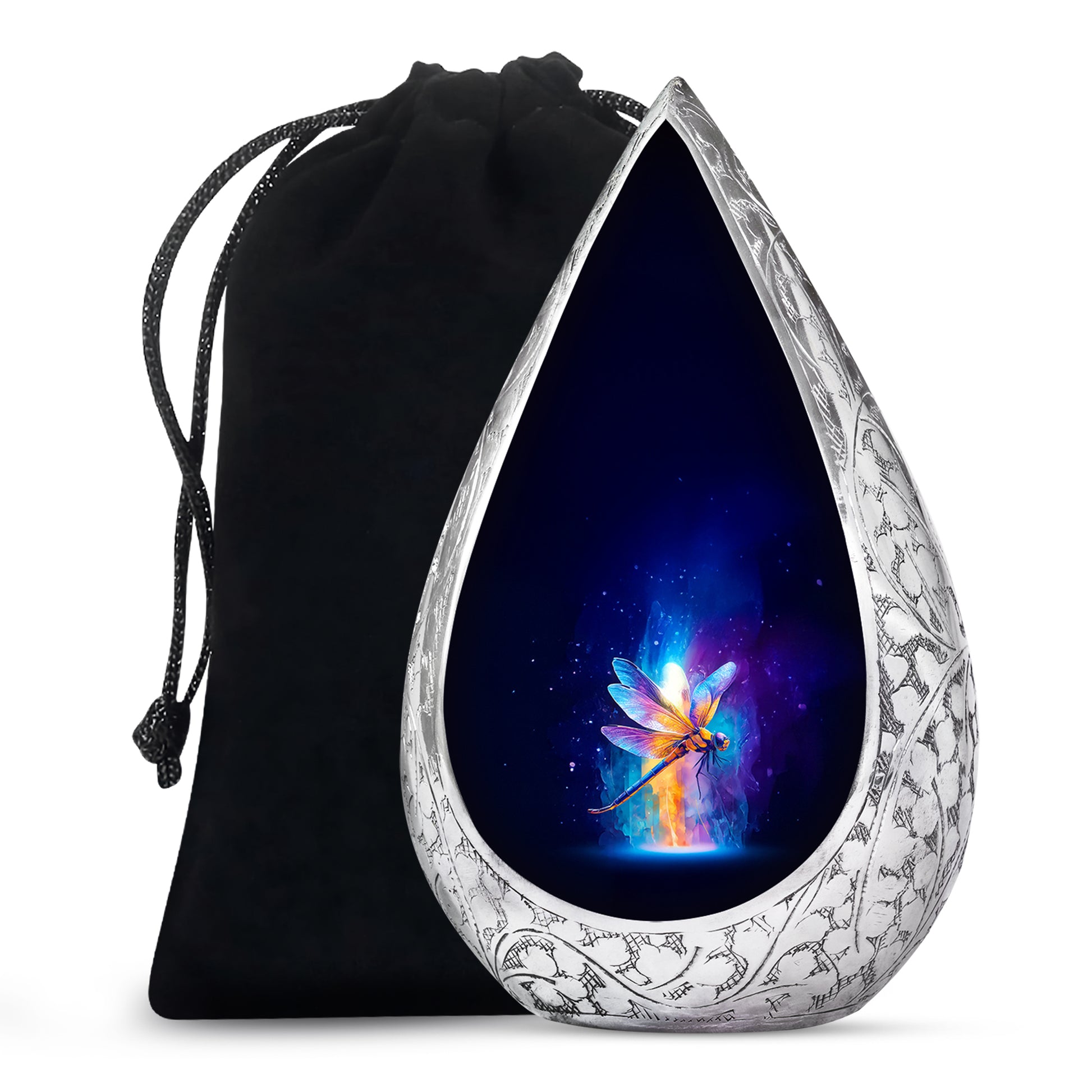 Dragonfly Cremation Urn - Colorful Light Memorial Urn For Human Ashes