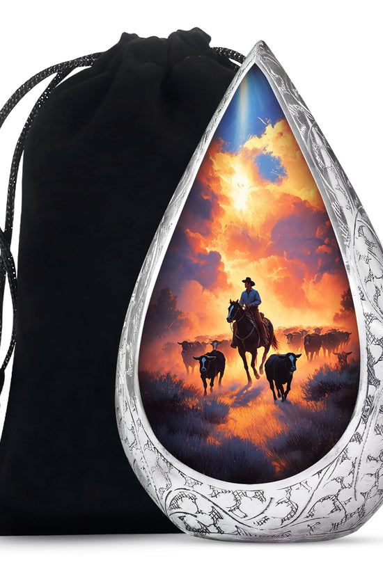 Cowboy Burial Urns For Ashes - Memorial Buria Urns For Pet Ashes