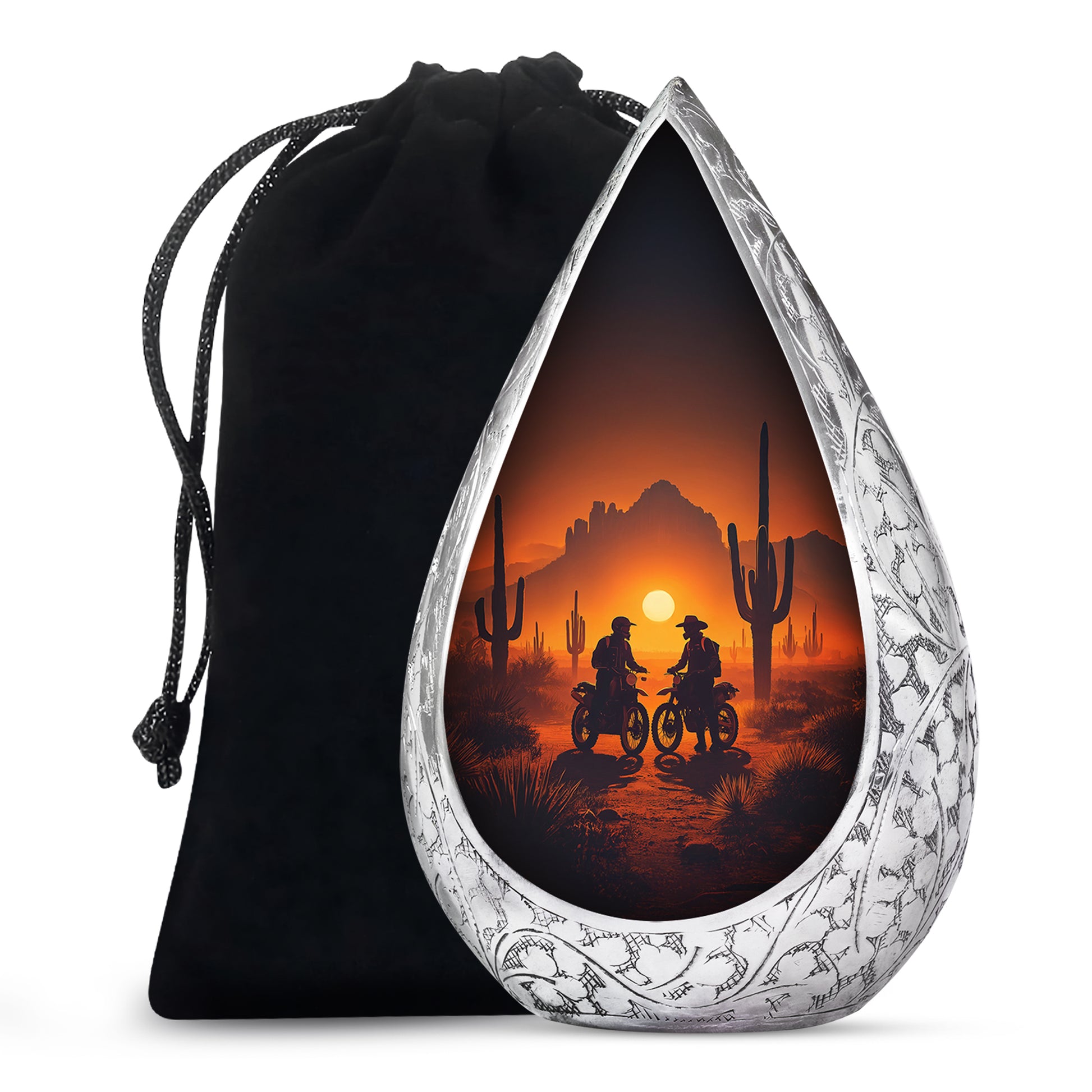 Desert Riders Memorial Urn - Beautiful Sunset Cremation For Human Ashes