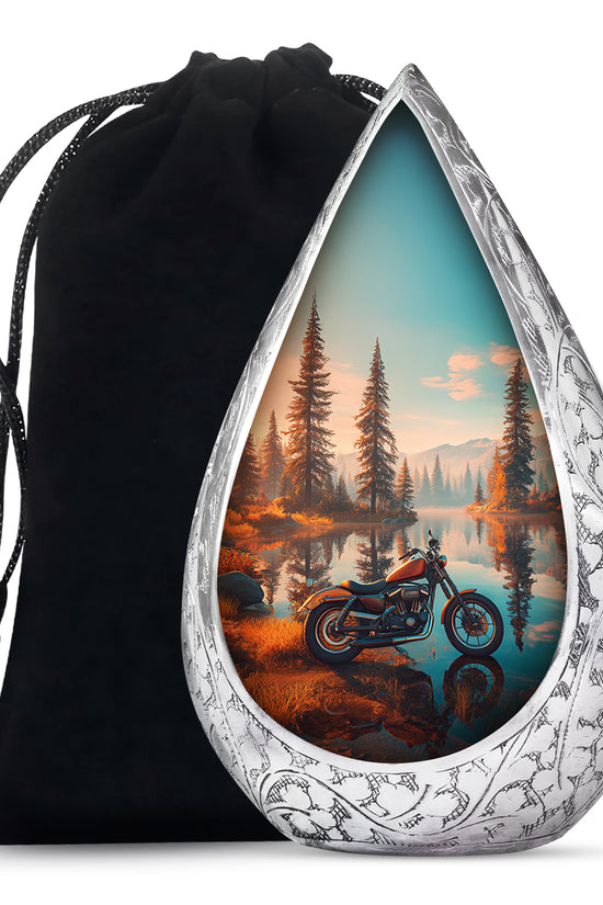 Scenic Forest Lake Cremation Urn - Memorial Urn For Loved Ones