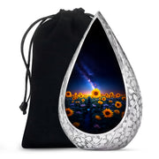 Sunflower Field Memorial Urn - Galaxy Sky Cremation Urn For Burial