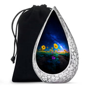 Sunflower Field Cremation Urn - Galaxy Theme Memorial Urn For Ashes