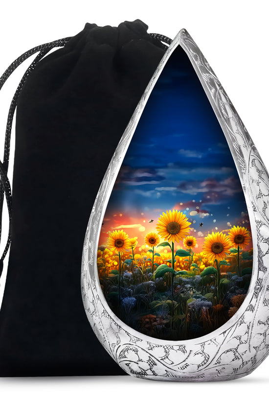 Sunflower Garden Bee Urn - Artistic Memorial Urn For Ashes