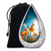 Sunflower Sky Garden Urn - Butterfly Funeral Urn For Adults Ashes