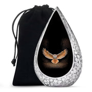 Owl Cremation Urn - Black Memorial Urn For Human Ashes