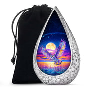 Colorful Owl Funeral Urn - Moonlight Memorial Urn For Loved Ones