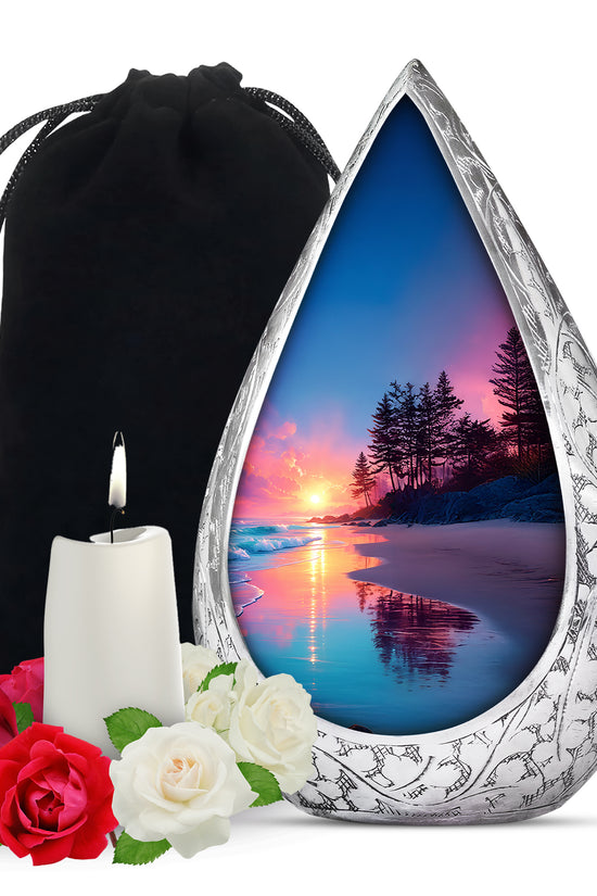 Seashore Memorial Urn For Ashes - Coastal Cremation Urn For Burial