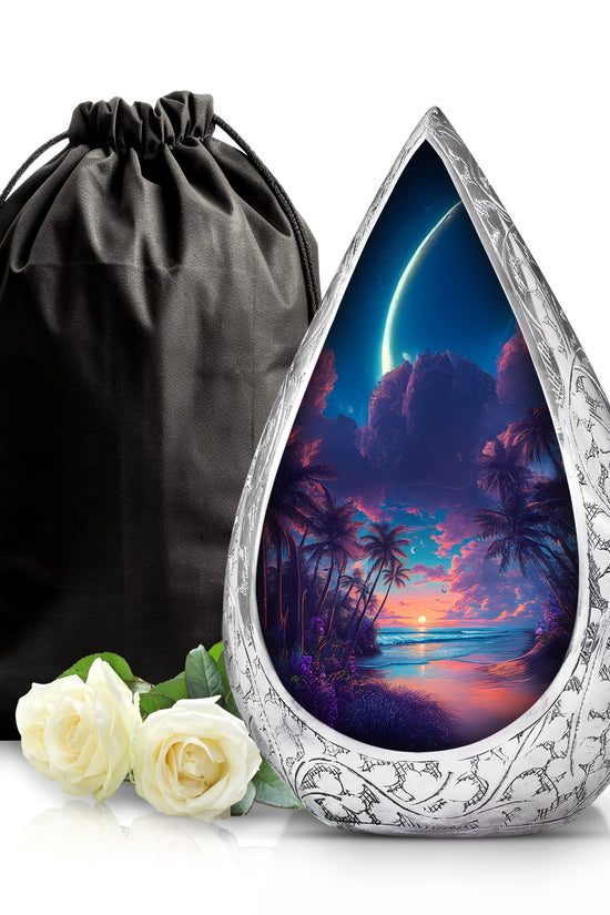 Sunset Beach Cremation Urn - Decorative Ocean Urn For Human Ashes