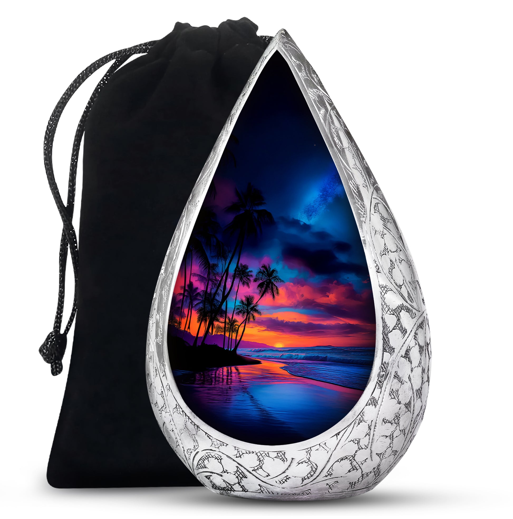 Beautiful Beach Funeral Urn - Elegant Cremation Urn For Human Ashes