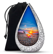 Beach Keepsake Bottle Urn - Sunset Cremation Urn For Adult ashes