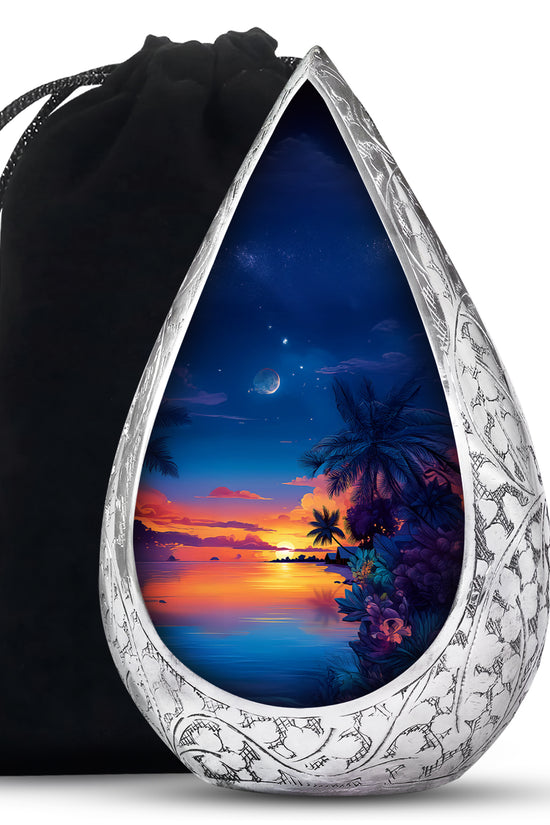 Beautiful Sunset Mermorial Urn - Artistic Funeral Urn For Human Ashes
